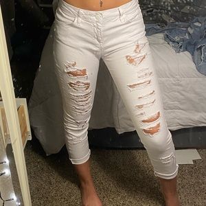 white ripped jeans